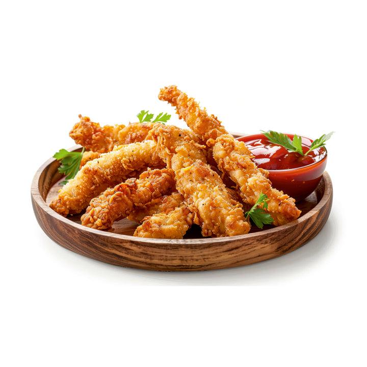 Crispy Chicken Strips in a plate 