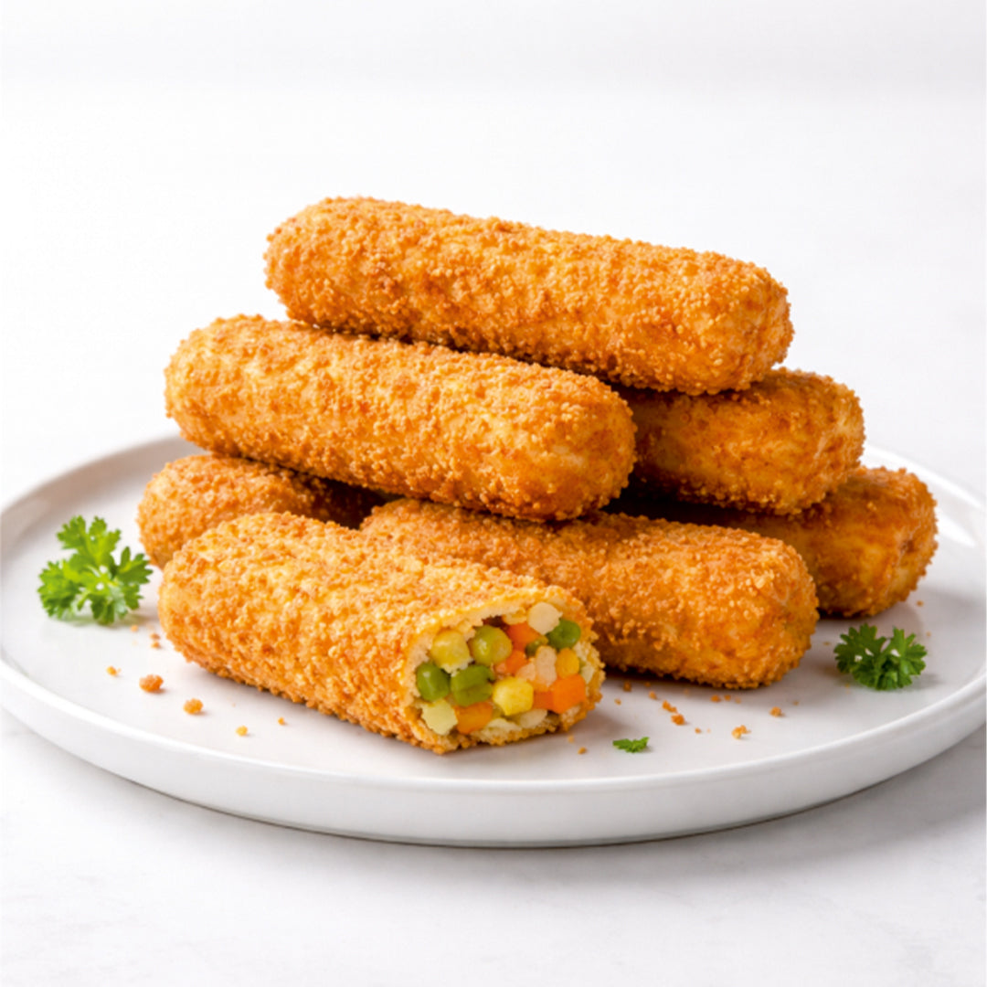 Veg Fingers ready in plate