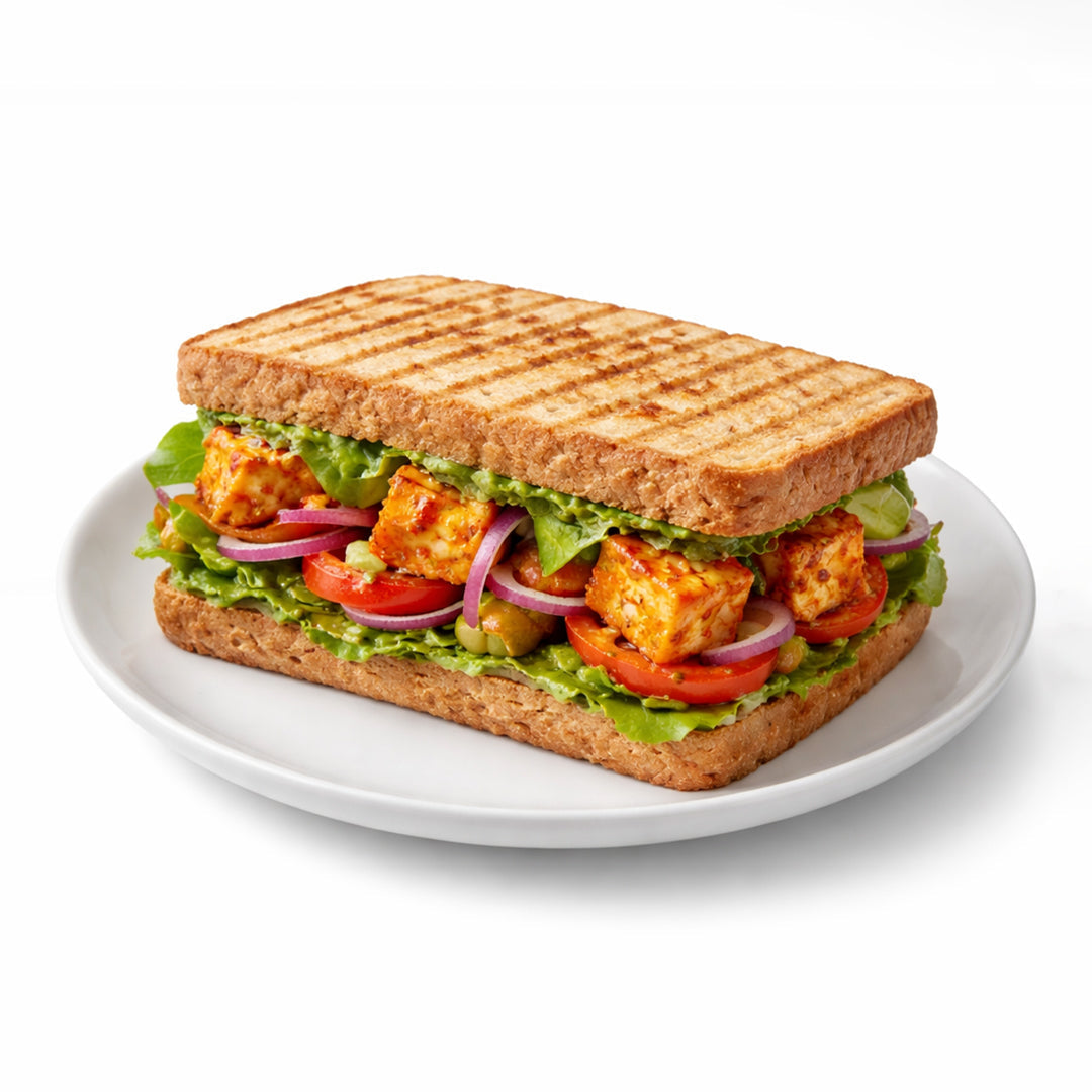Paneer Tikka Filling sandwich ready 