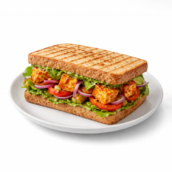Paneer Tikka Filling sandwich ready 